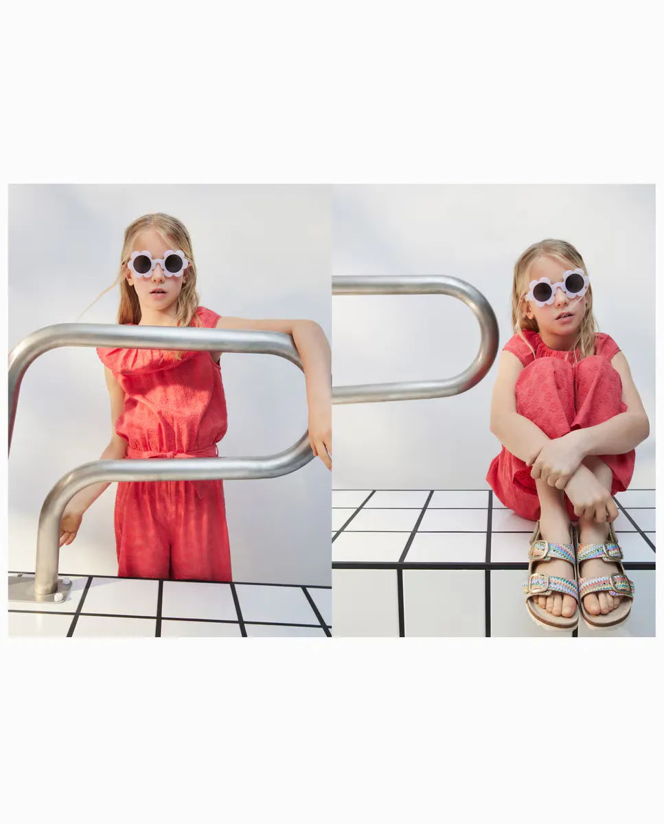 

Комбинезон с короткими рукавами для девочки Kids El Corte Inglés, цвет 630 Coral