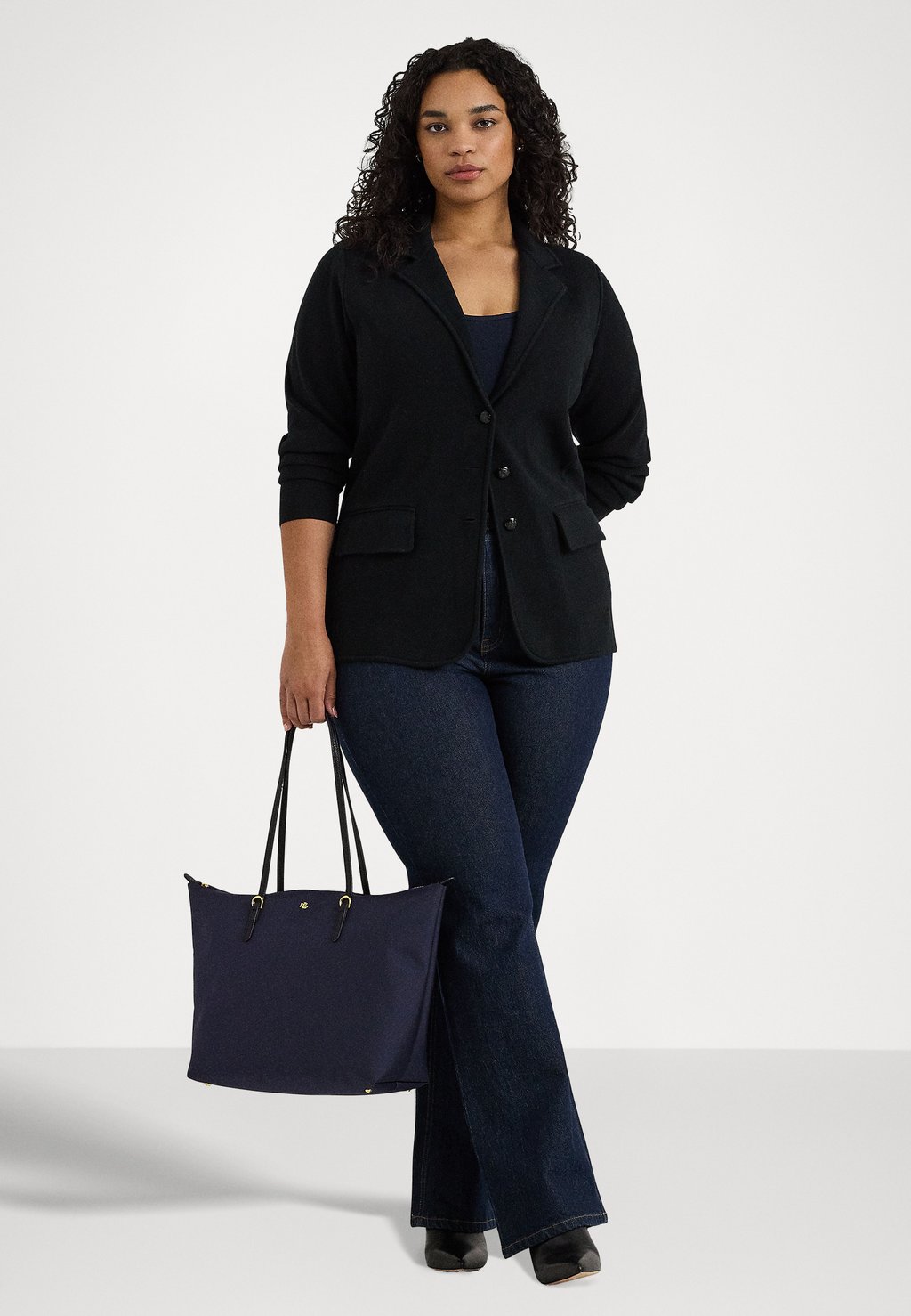 

Сумка-тоут NYLON LARGE KEATON TOTE BAG Lauren Ralph Lauren, темно-синий