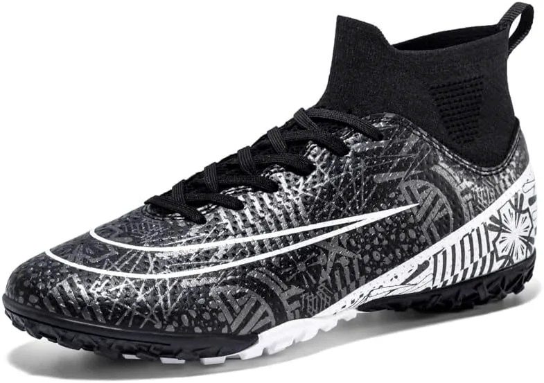 

Мужские футбольные бутсы для зала и улицы, спортивная обувь, футзальные кроссовки, TF подошва с противоскользящим эффектом, высокие футбольные бутсы Generic