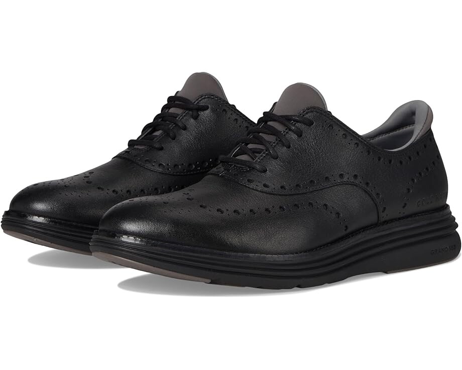 

Оксфорды Cole Haan Original Grand Ultra Wingtip Oxford, цвет Black/Black/Pavement Waterproof