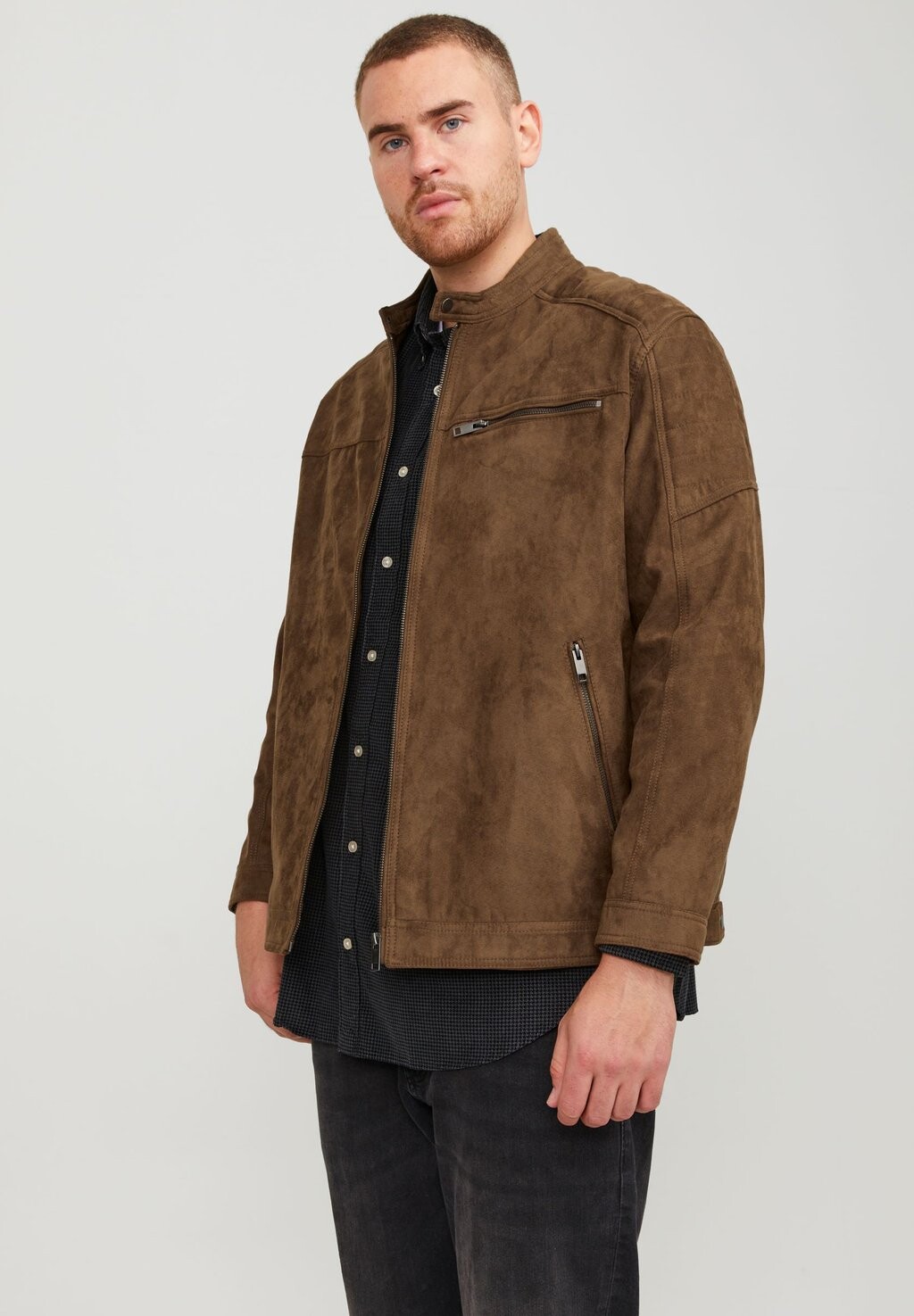 

Куртка из синтетической кожи Jack & Jones JCOROCKY JACKET, цвет cognac