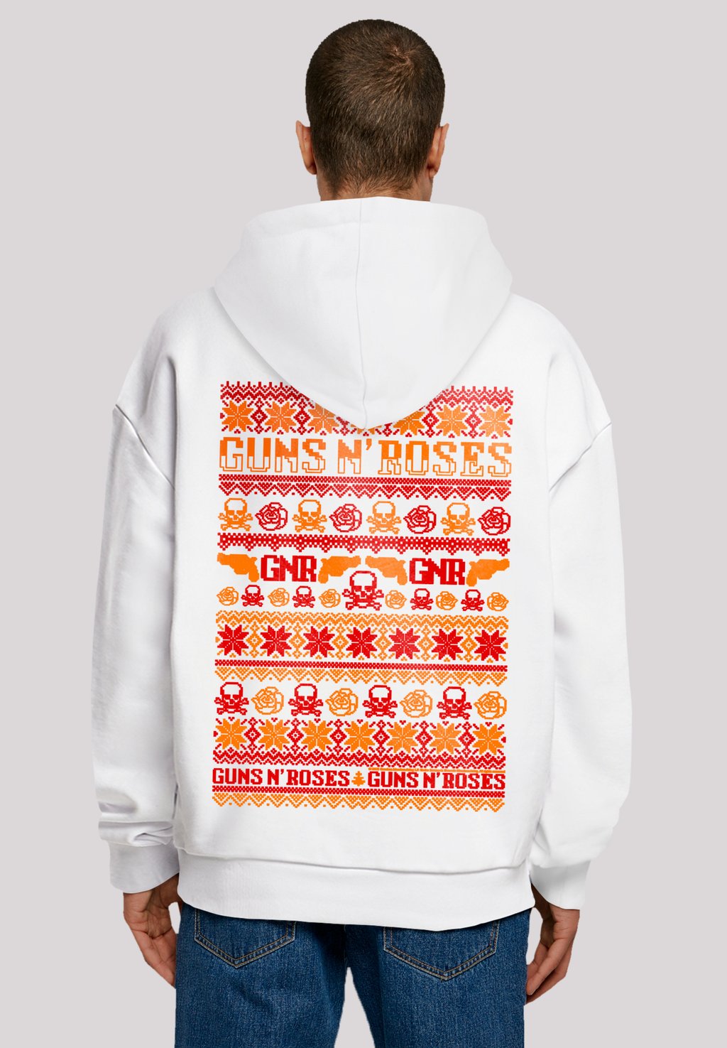 

Толстовка GUNS N ROSES WEIHNACHTEN - Hoodie F4NT4STIC, белый