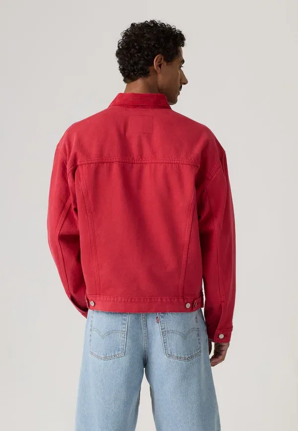 Куртка джинсовая футбольная Levi'S Type III Trucker, красный — фото 2