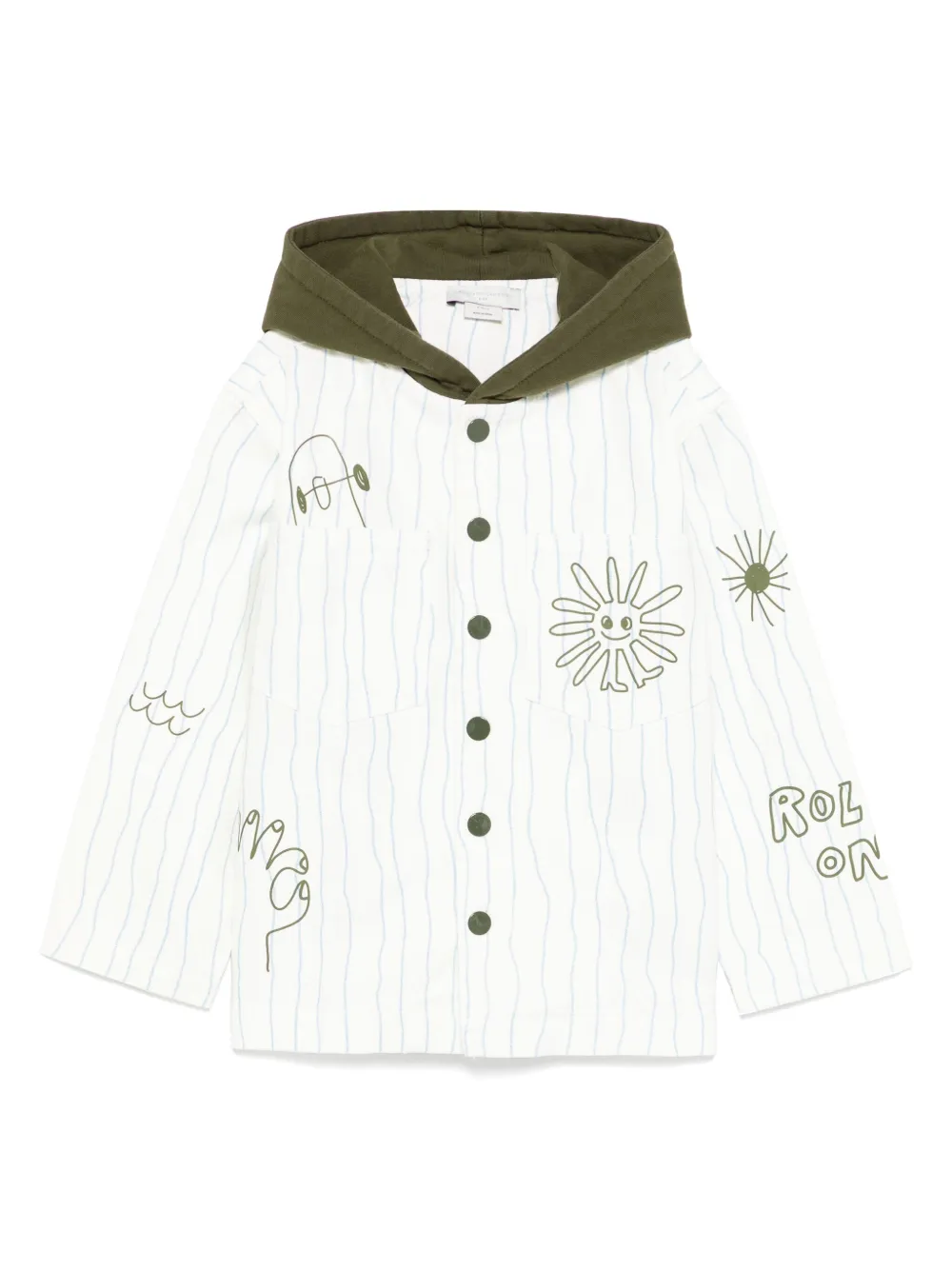

Куртка с капюшоном и принтом Stella McCartney Kids, белый