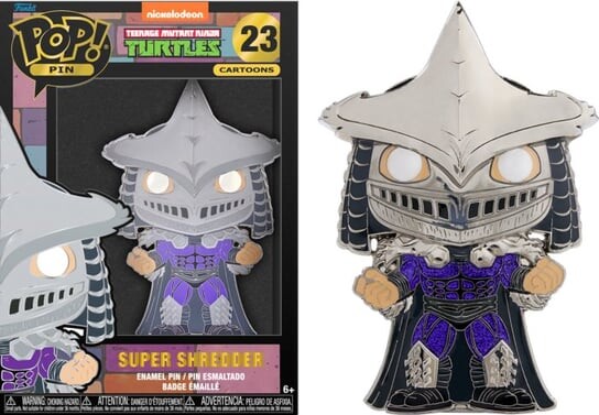 

Tmnt — большая эмалированная булавка № 23 — супер шредер — группа погони Funko