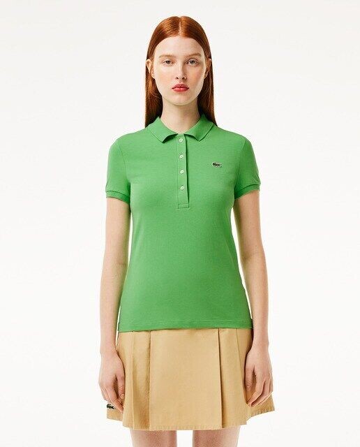 

Женская рубашка-поло облегающего кроя из эластичного хлопка Lacoste, зеленый