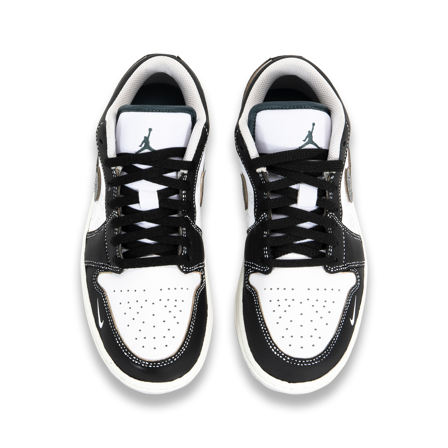 Кроссовки баскетбольные Air 1 Vintage мужские низкие Black/White/Silver Jordan — фото 4