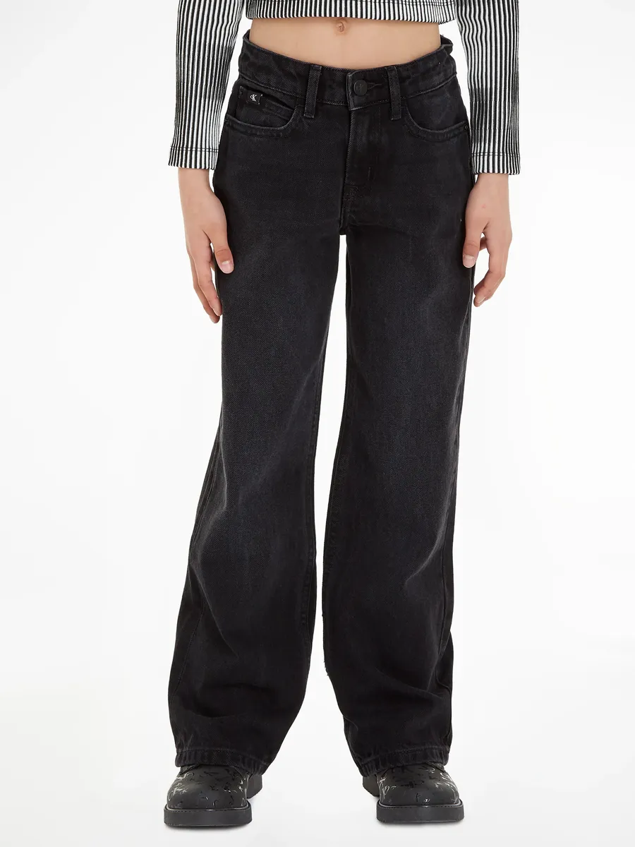

Джинсы стрейч Calvin Klein Jeans "WIDE LEG WASHED BLACK", черный