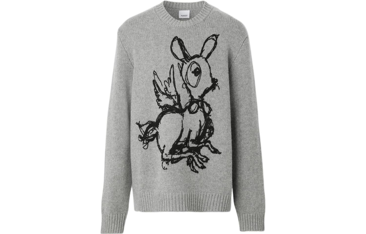

Трикотажный свитер мужской Deep Storm Gray Burberry, Dark Storm Gray