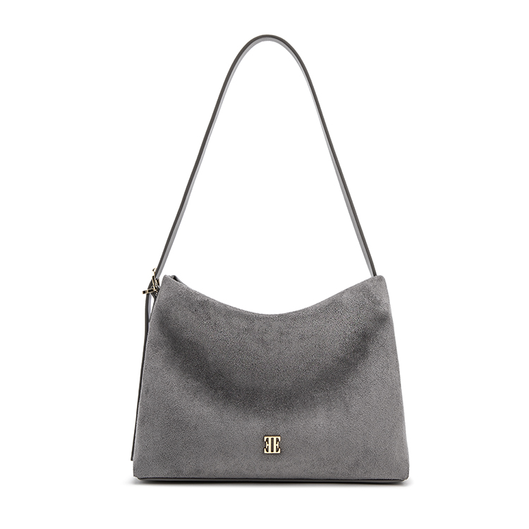 

ELLE Кожаная подмышечная сумка через плечо для женщин Burgundy/Gray