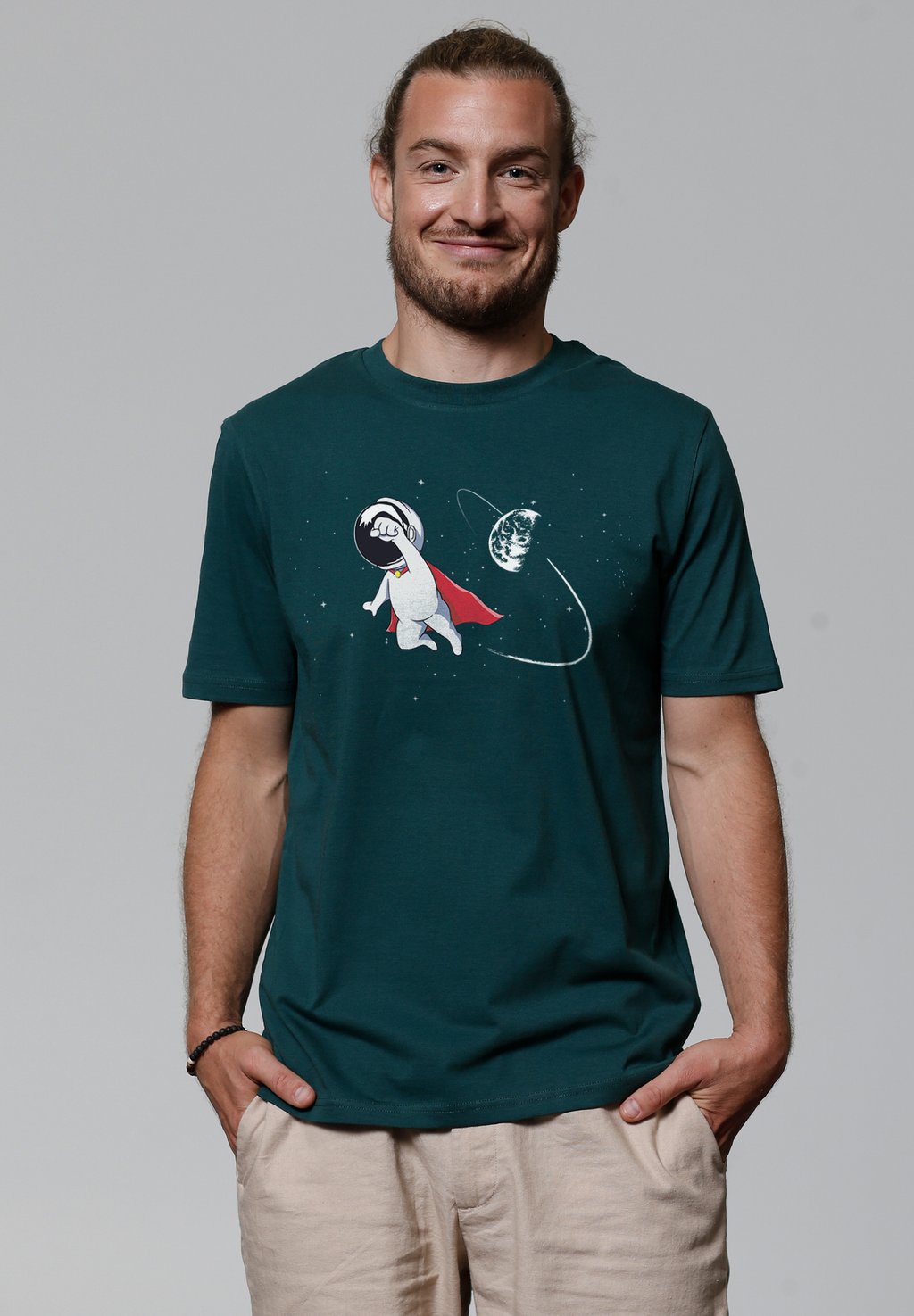 

Футболка с принтом SUPERASTRONAUT watapparel, темно-зеленый