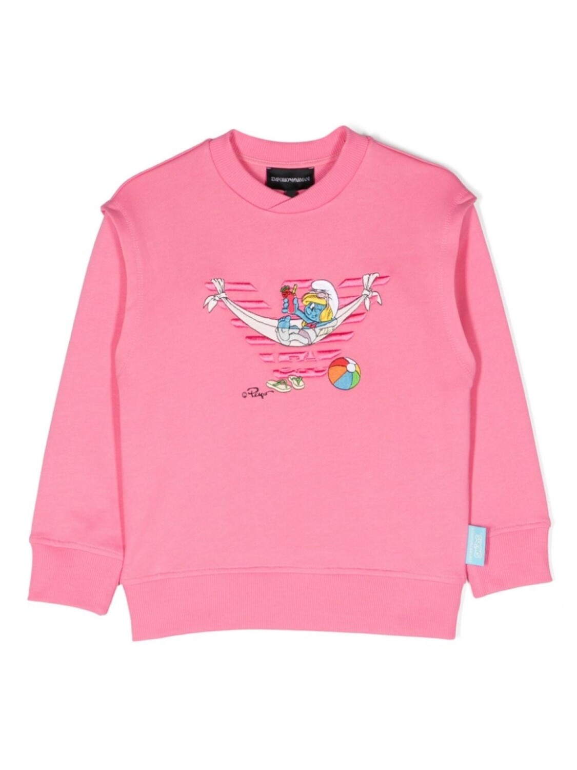 

Emporio Armani толстовка из коллаборации с Smurfs, розовый