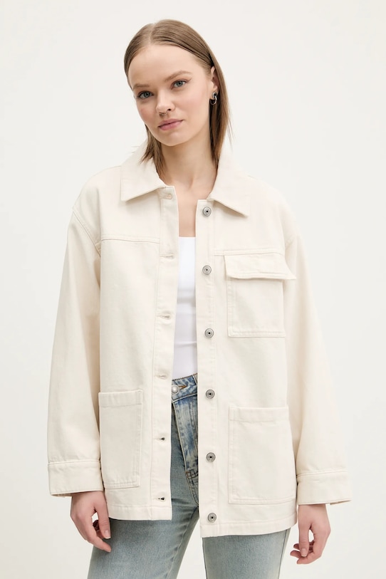 

Хлопковая куртка Abercrombie & Fitch, бежевый