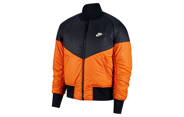 Пуховики мужские orange black multicolor Nike, оранжевый черный мультиколор — фото 2