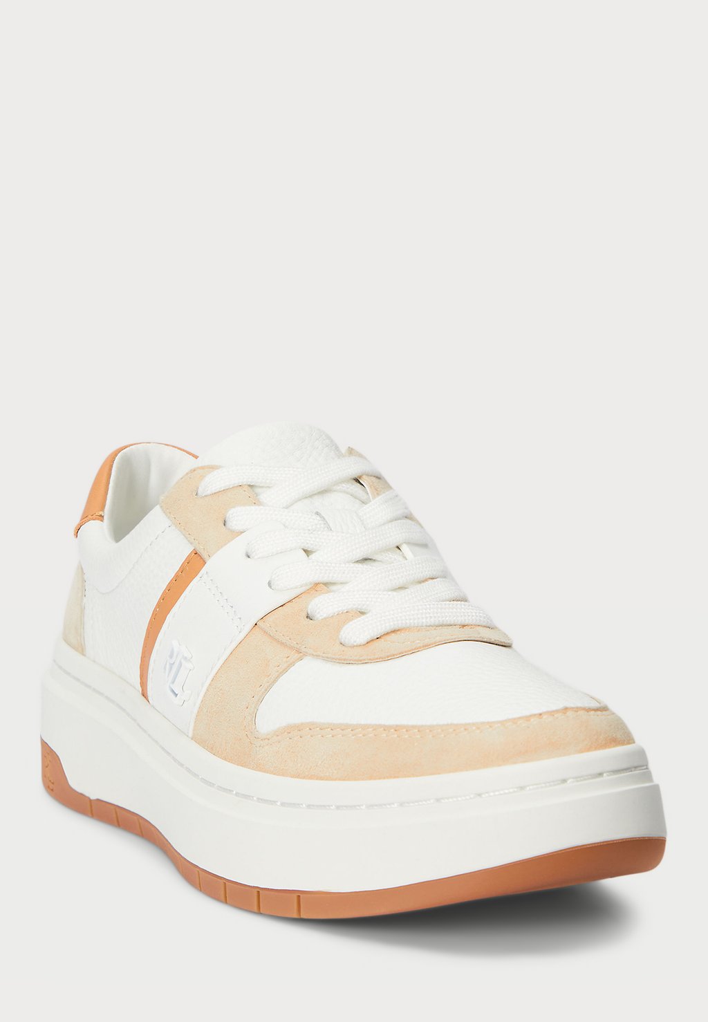 Кроссовки HARLIE COLOR-BLOCKED LEATHER SNEAKER Lauren Ralph Lauren, белый — фото 2
