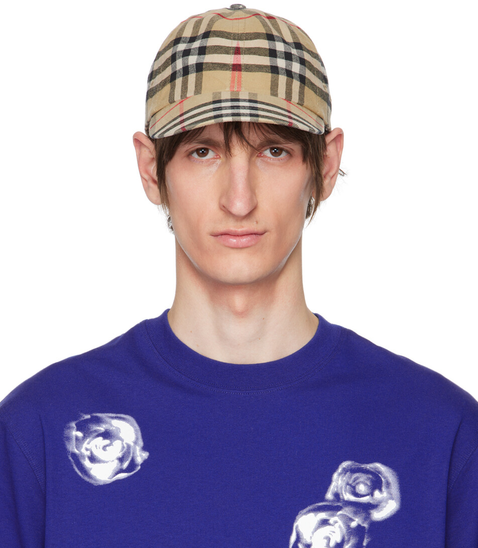 

Кепка бежевая в клетку Burberry, Archive beige