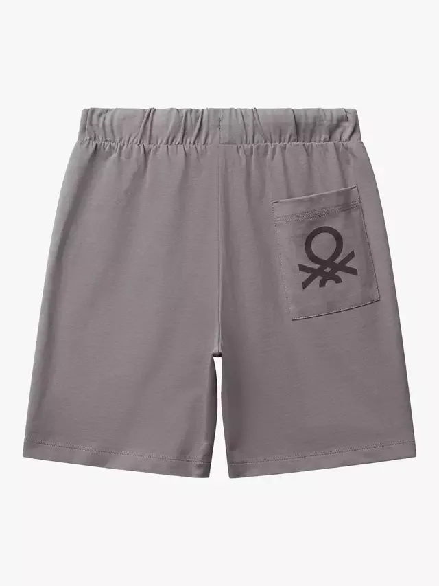 Детские шорты-бермуды на завязках Benetton, Medium Grey — фото 2