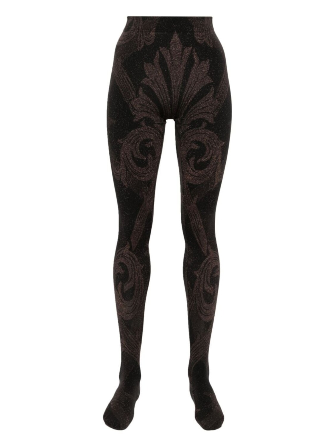 

Жаккардовые колготки с эффектом металлик Wolford, черный