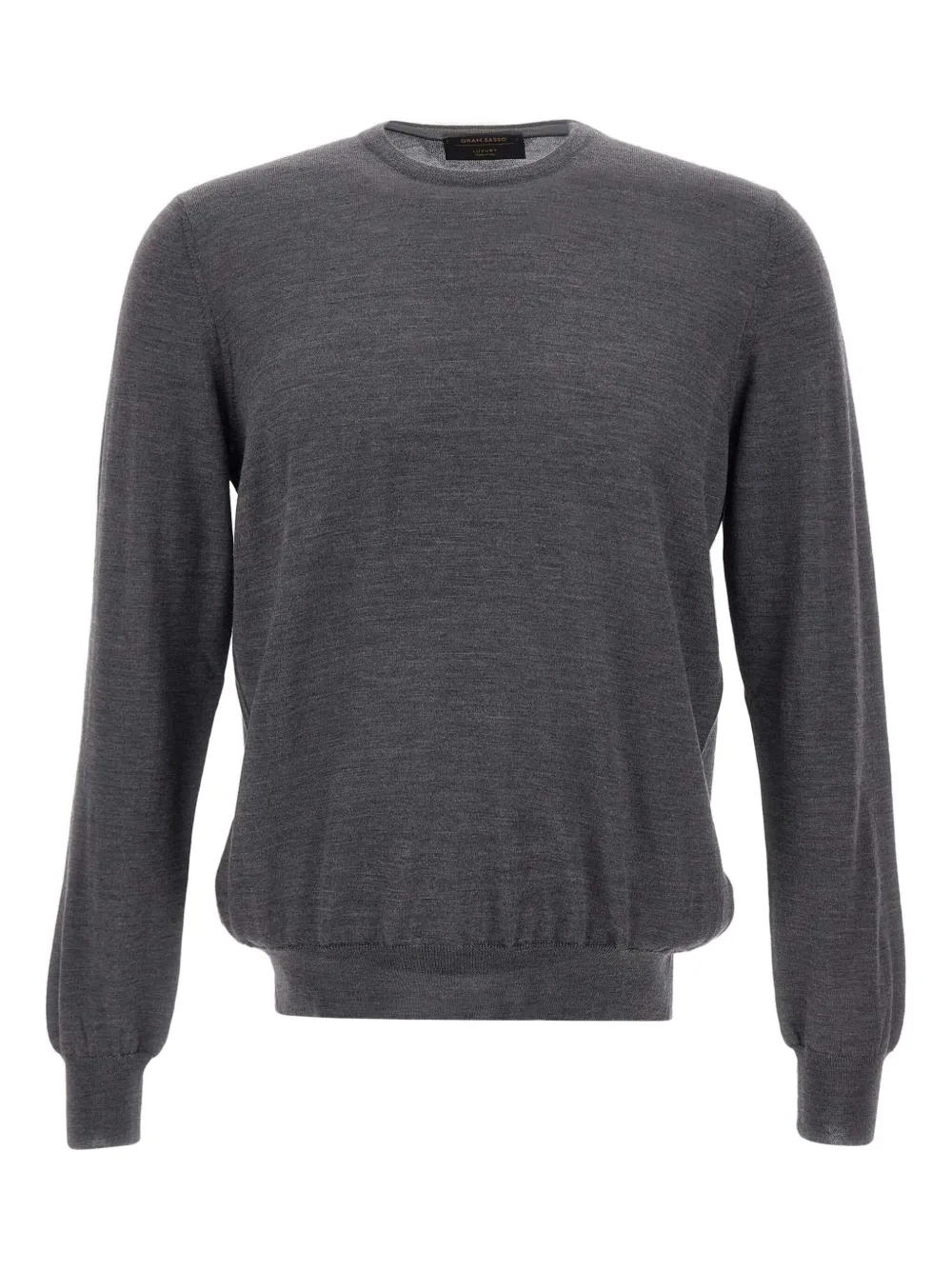 

Ребристый свитер с круглым вырезом Gran Sasso, серый