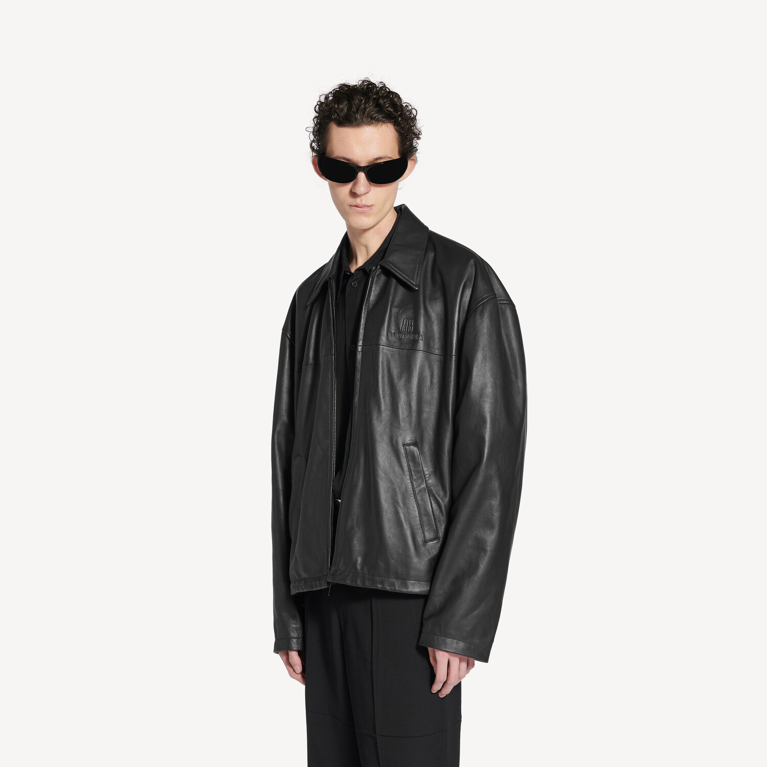 Мужская куртка nano bb на молнии, черная BALENCIAGA, черный — фото 4