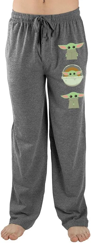 Bioworld Детские пижамные штаны "Мандалорец" Baby Grogu Star Wars, серые, мужские
