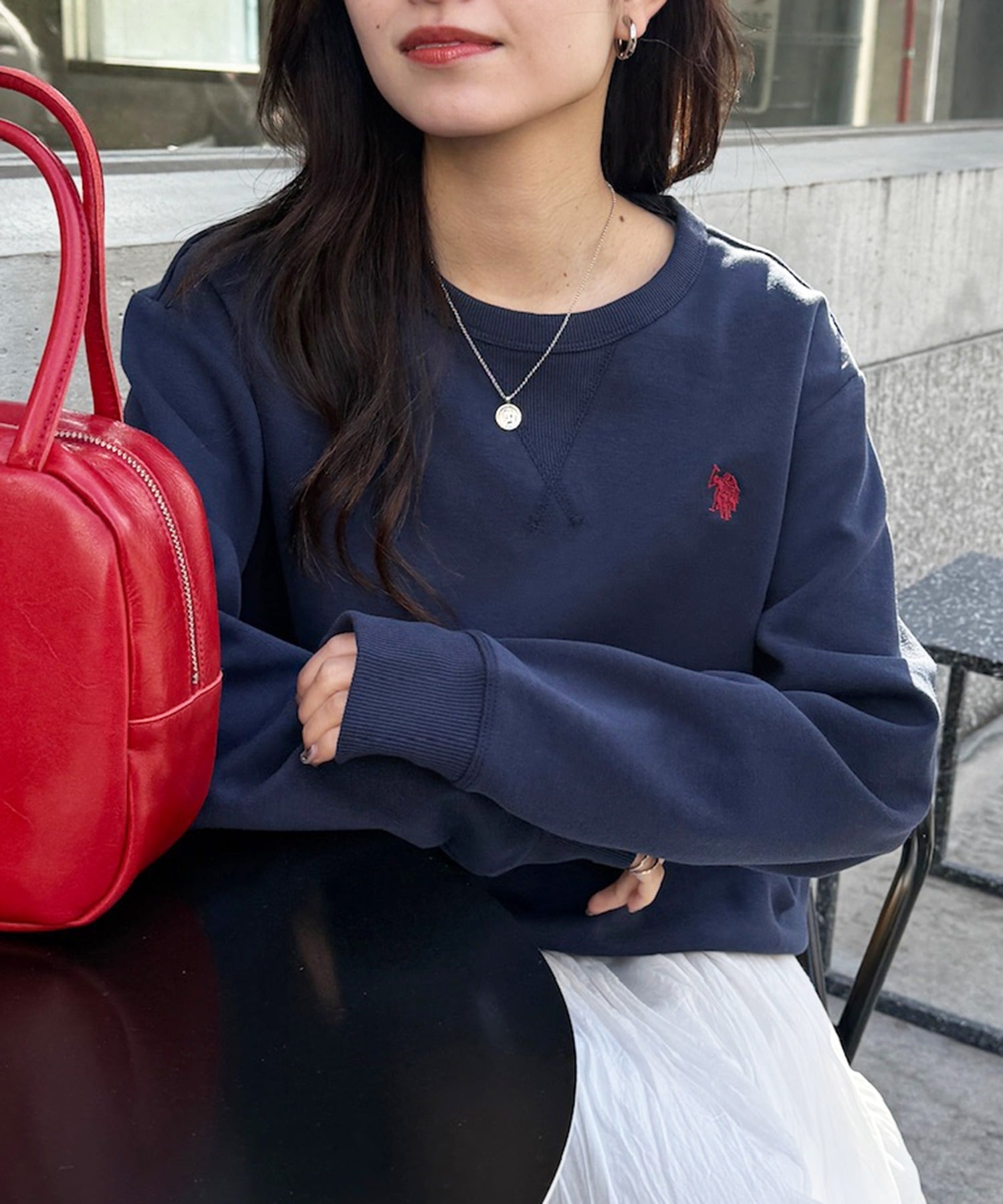Толстовка US POLO ASSN./One-Point Logo Double-Face с трехниточной строчкой ST. U.S. Polo Assn., NVY