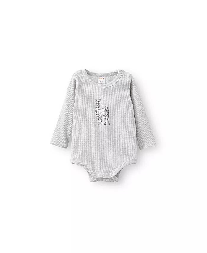 

Детский комбинезон с длинным рукавом Pointelle для мальчиков COTTON ON, серый