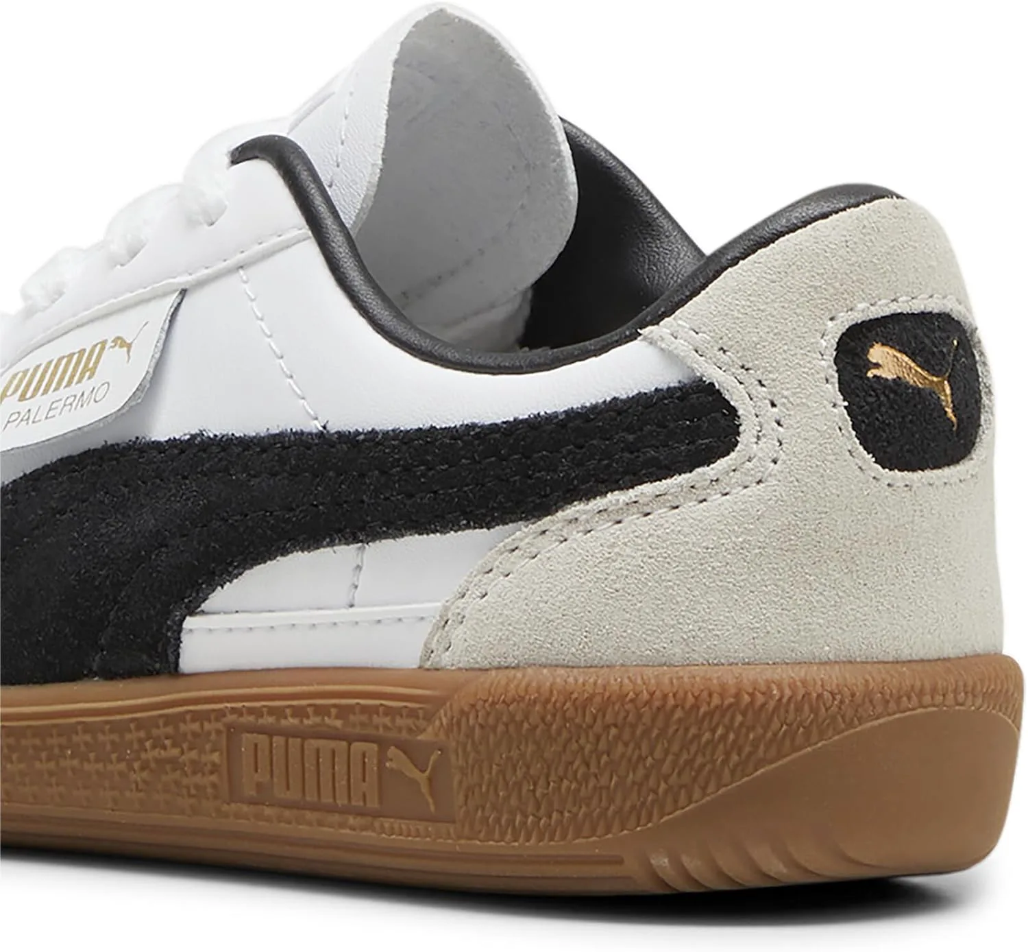 Детские кроссовки PUMA Palermo на шнуровке для мальчиков, повседневные - розовые, черный/серый — фото 4