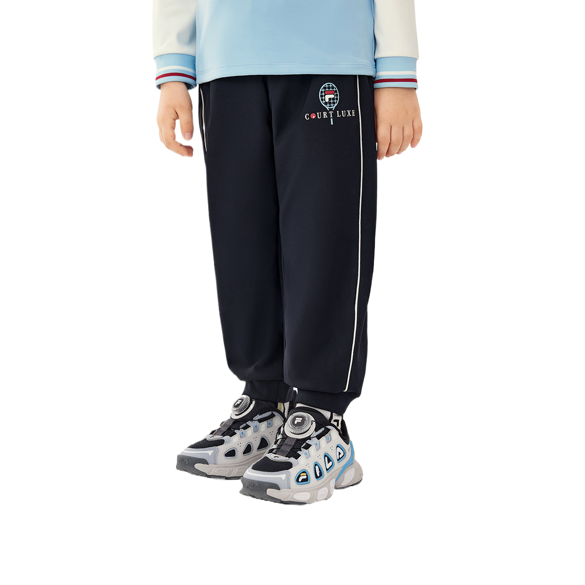Трикотажные спортивные штаны для детей 3-7 лет FILA KIDS, синий — фото 3
