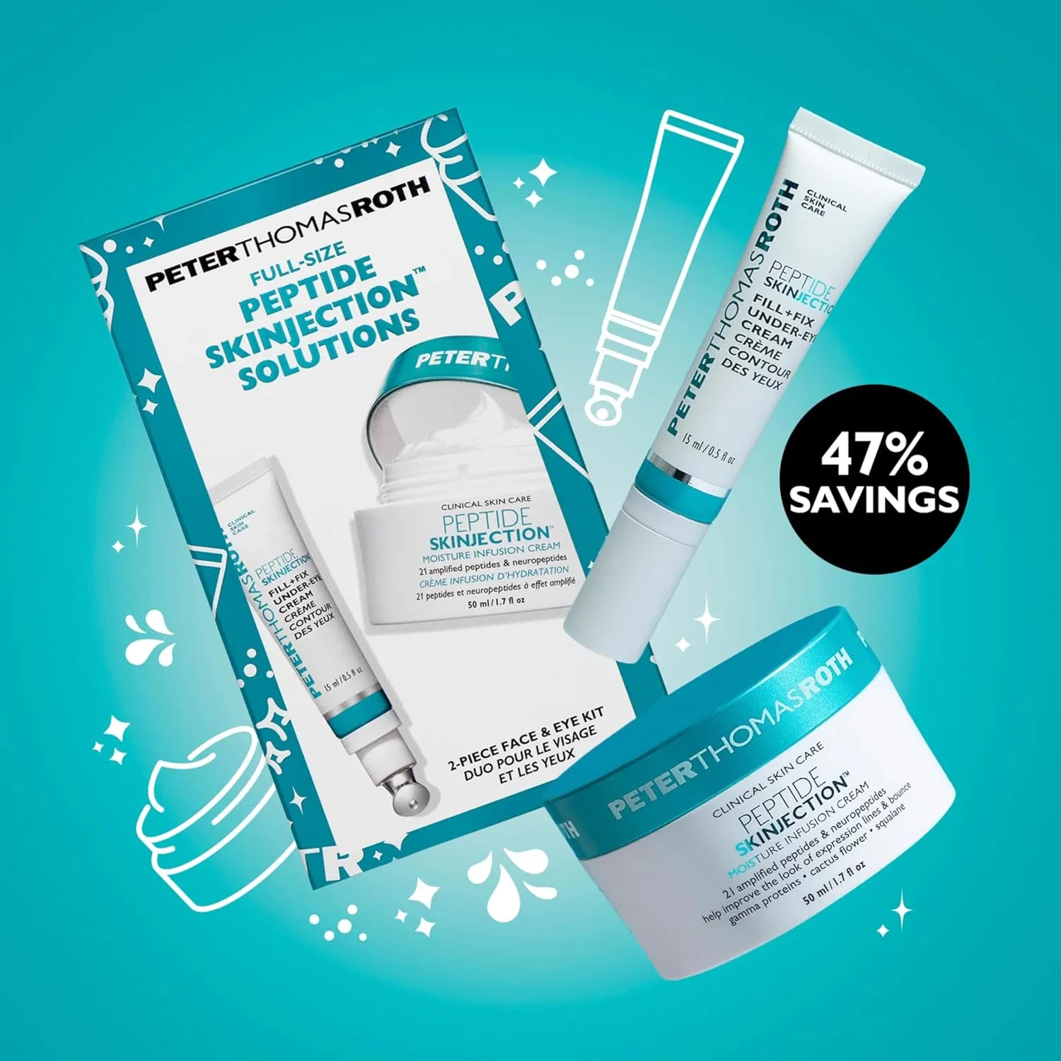 Набор для лица и глаз «Peptide Skinjection 2-Piece Kit» от Peter Thomas Roth ‎Peter Thomas Roth — фото 2