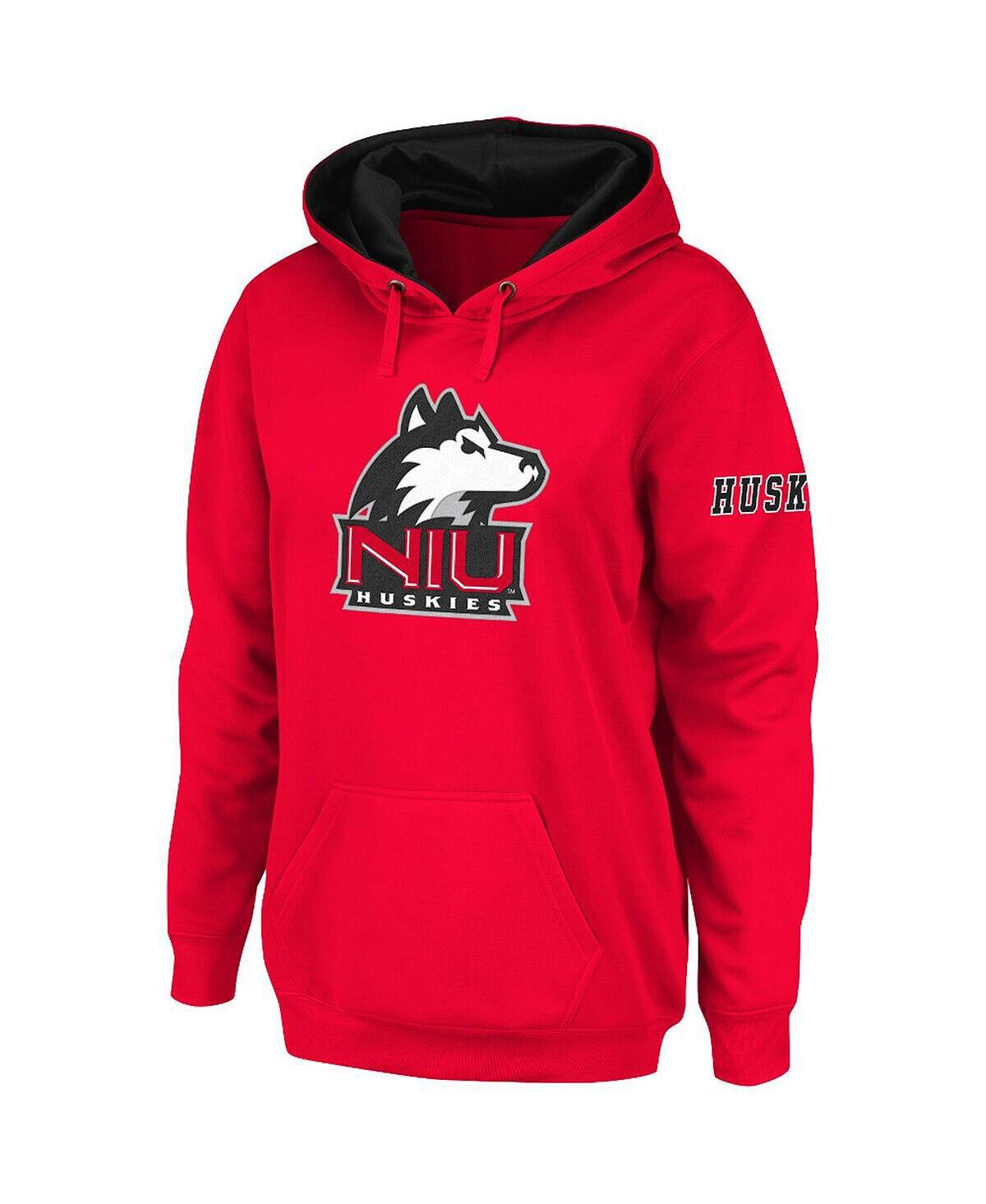 

Женский красный пуловер с капюшоном с большим логотипом Northern Illinois Huskies Stadium Athletic, красный