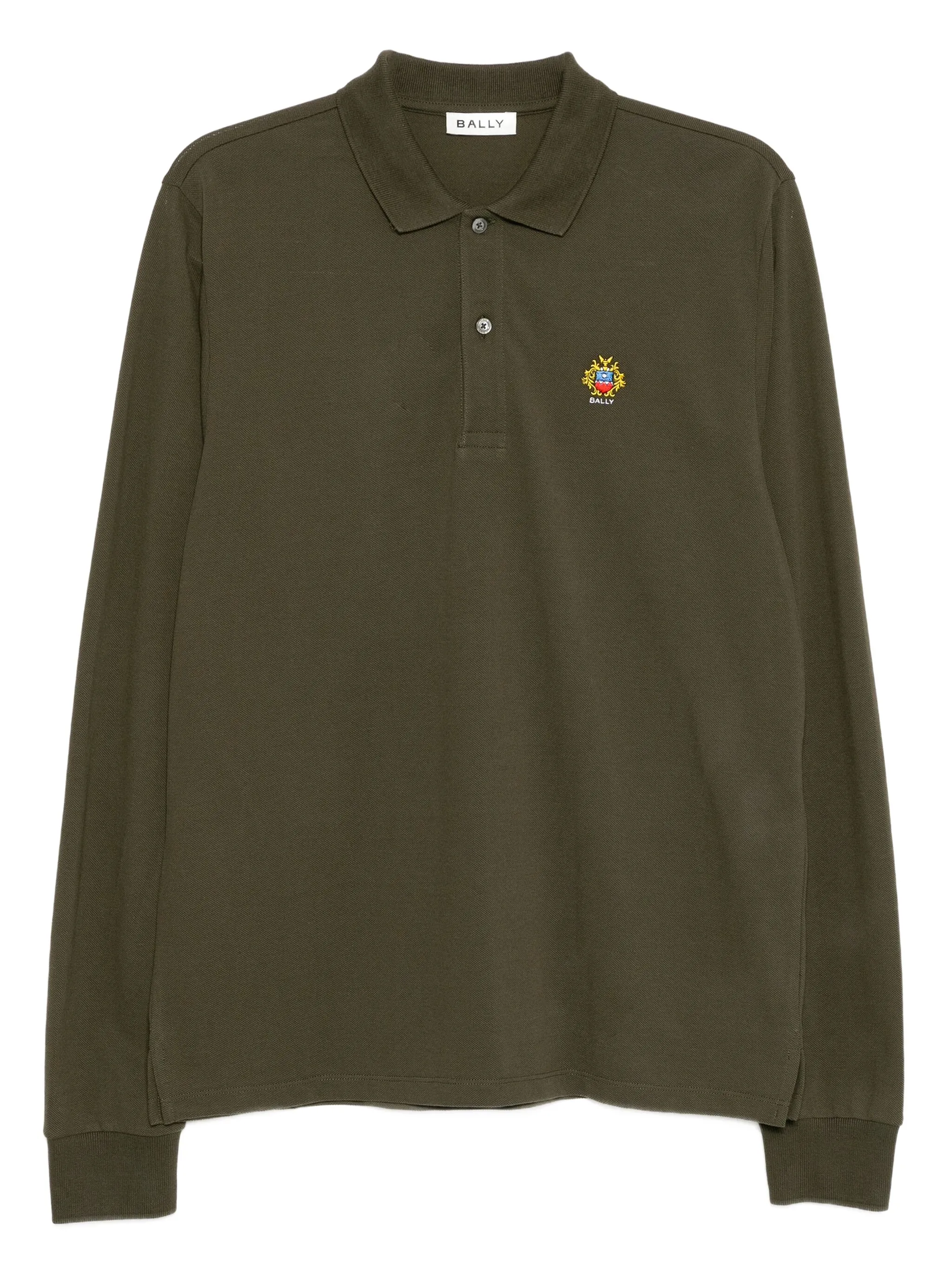 

Рубашка поло с вышитым логотипом Bally, зеленый
