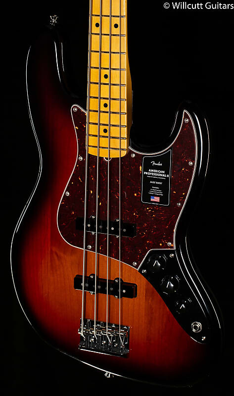 

Басс гитара Fender American Professional II Jazz Bass 3-Color Sunburst Maple Fingerboard Bass Guitar-US210019733-8.99 lbs