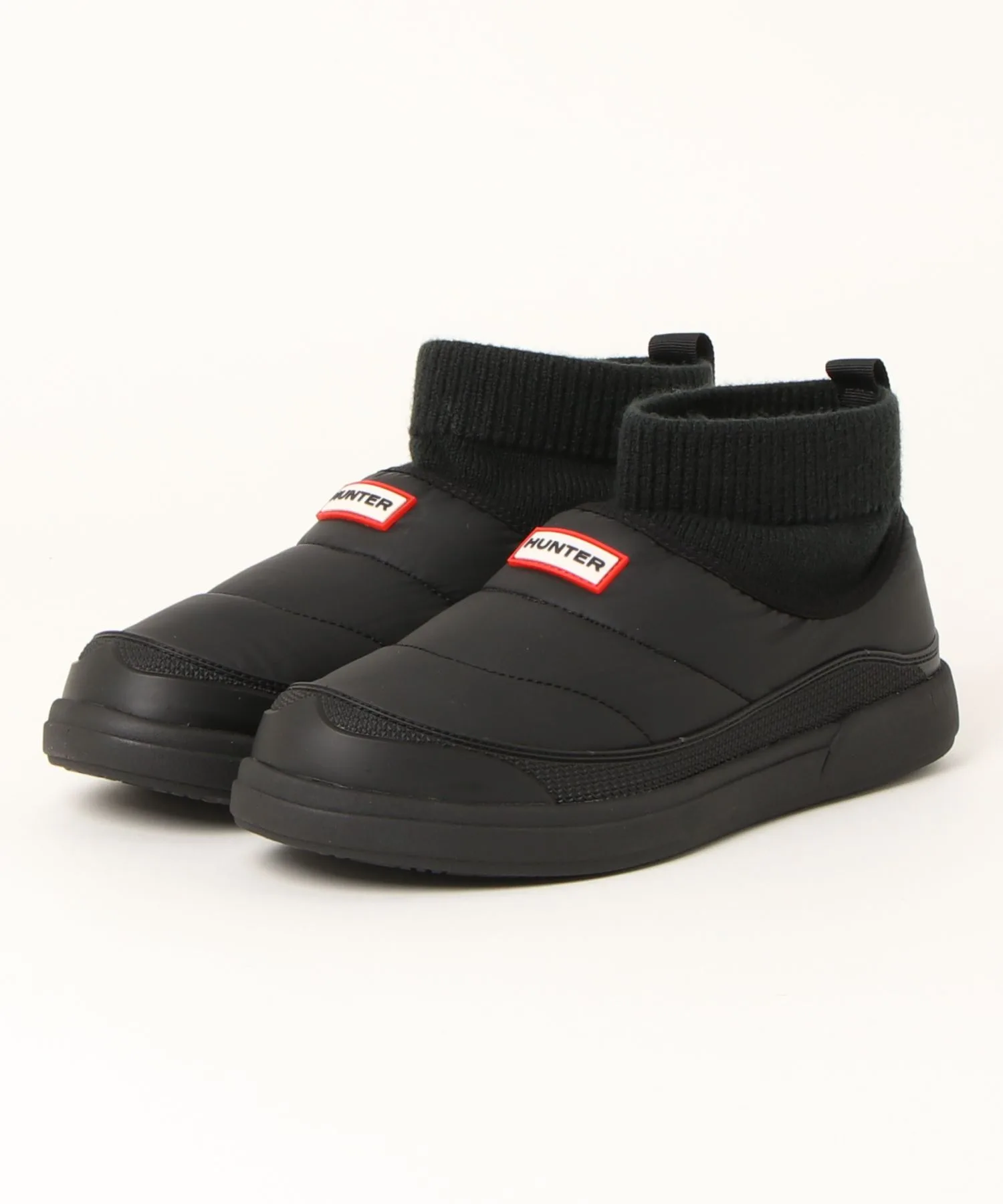Мужские слипоны утепленные PUFFER KNIT BOOT HUNTER черные