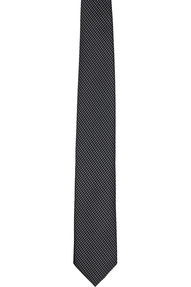 

Чередующееся тональное плетение, завязка 8 см Tom Ford, черный