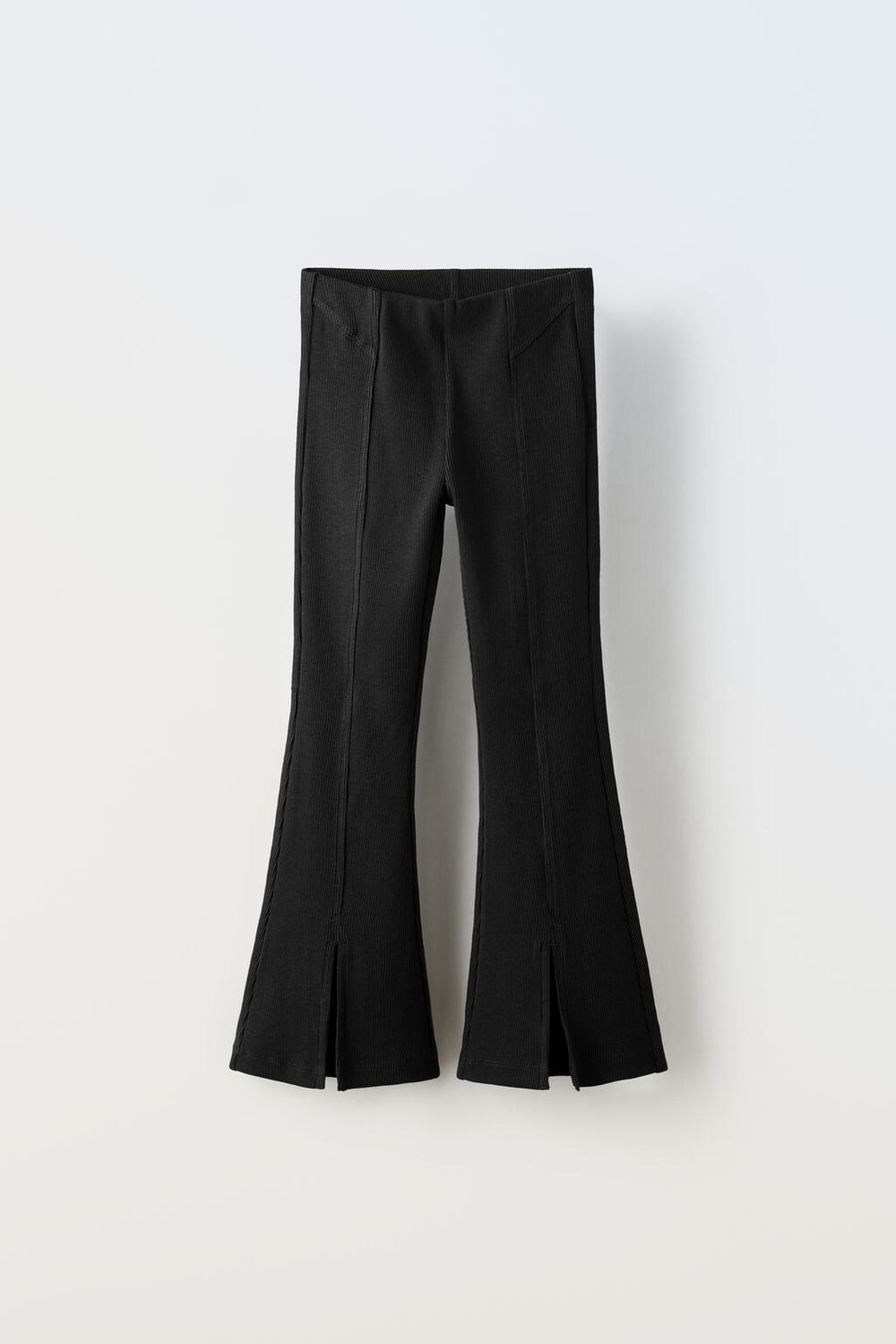 

Леггинсы из плюша в ребрику ZARA, черный