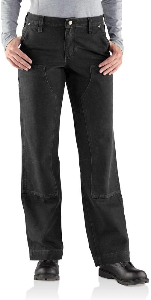 

Carhartt Women's Relaxed Fit Sandstone Kane Dungaree Pant Short, Black
