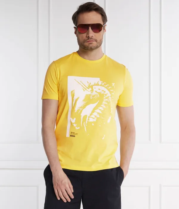 Футболка te_sea_horse Regular fit Boss Orange, желтый — фото 3