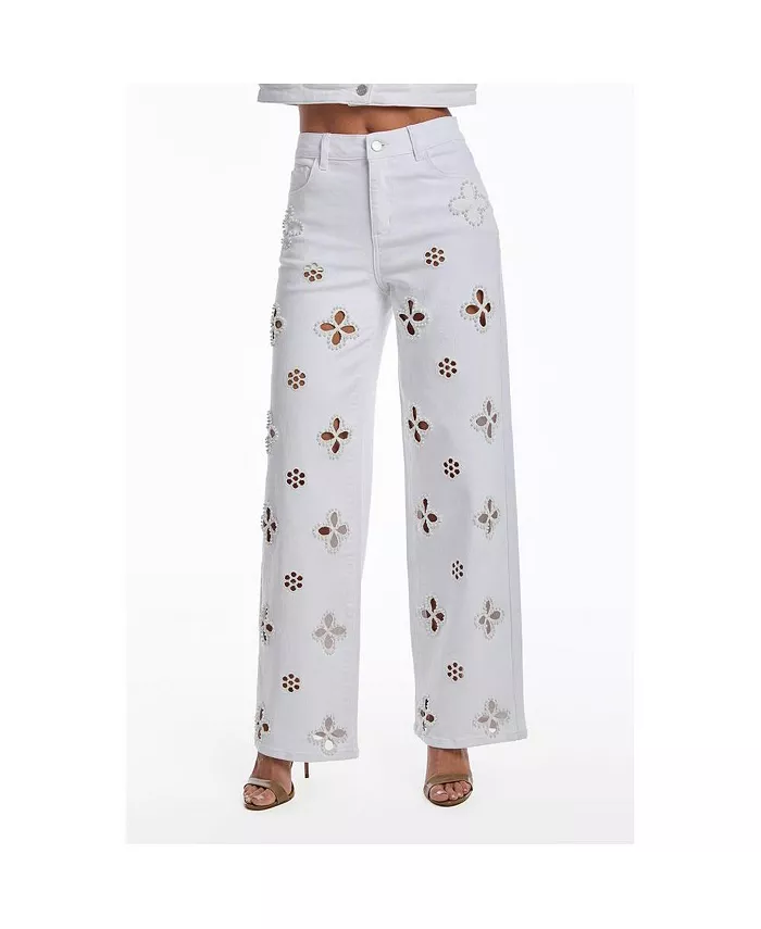 

Женские джинсы Kaia Pearl High Rise Jeans - Blush The Noli Shop, белый
