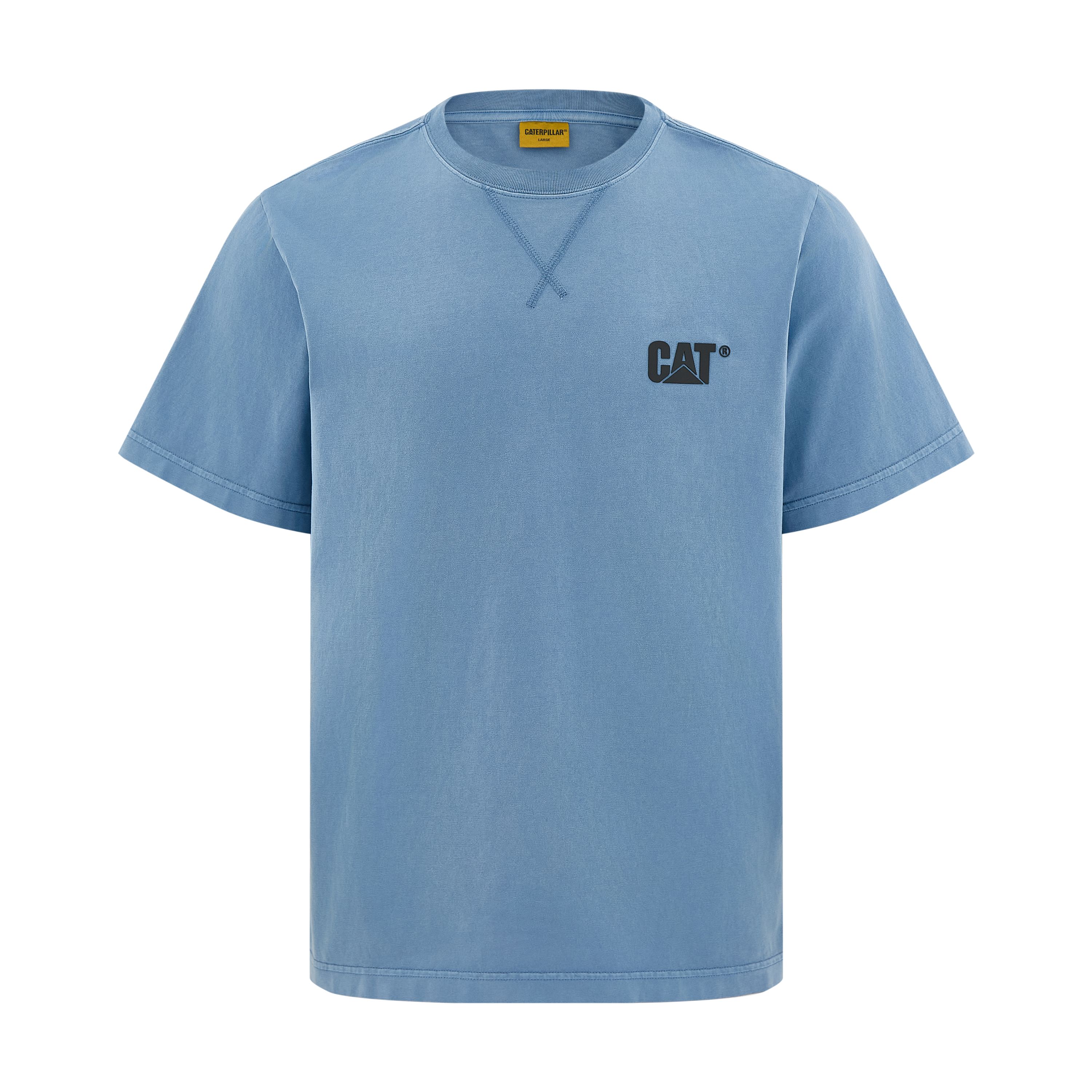 

Футболка мужская Crew Neck Moderate Others CAT, светло-синий