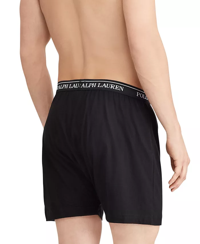 Мужские боксеры из хлопкового трикотажа классического кроя, 5 штук Polo Ralph Lauren, черный — фото 3