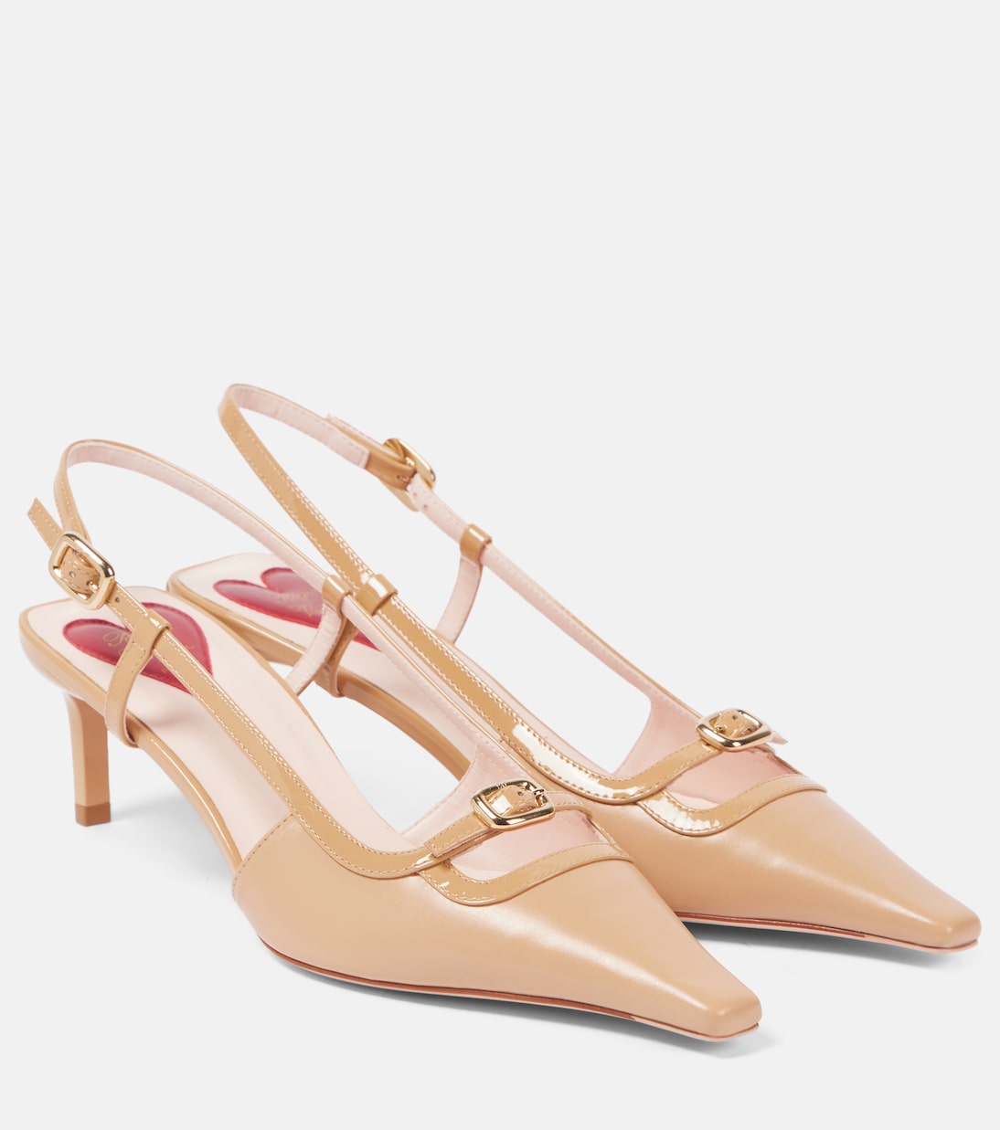 Туфли-лодочки Viv' Canard 55 с открытой пяткой Roger Vivier, Deserto Chiaro
