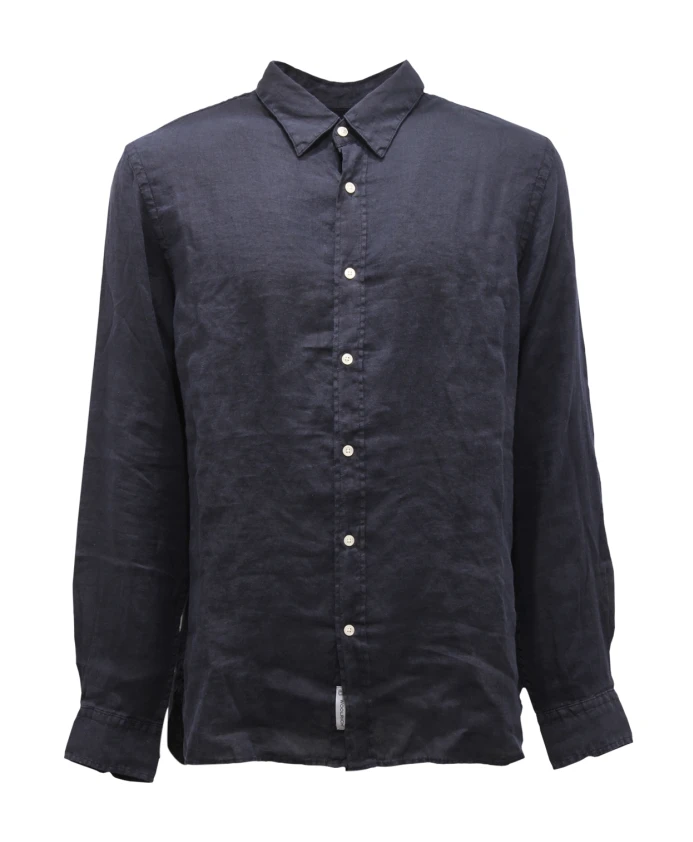 

Льняная рубашка Melton Blue, модель Woolrich, синий