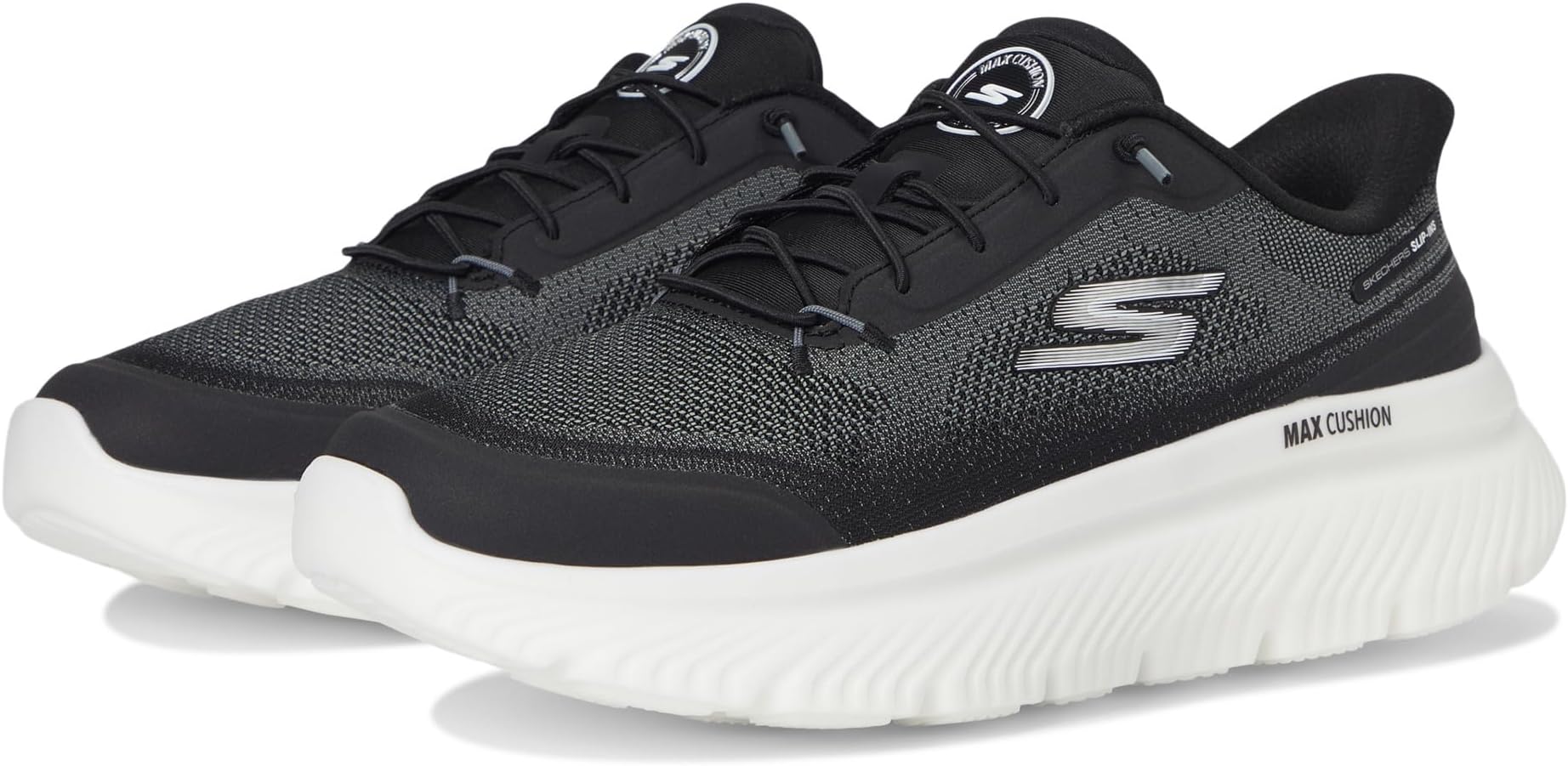 Кроссовки SKECHERS Performance Women's Go Walk Max Cushioning Hyper Burst Nikita Hands Free Slip-Ins, Black/White
