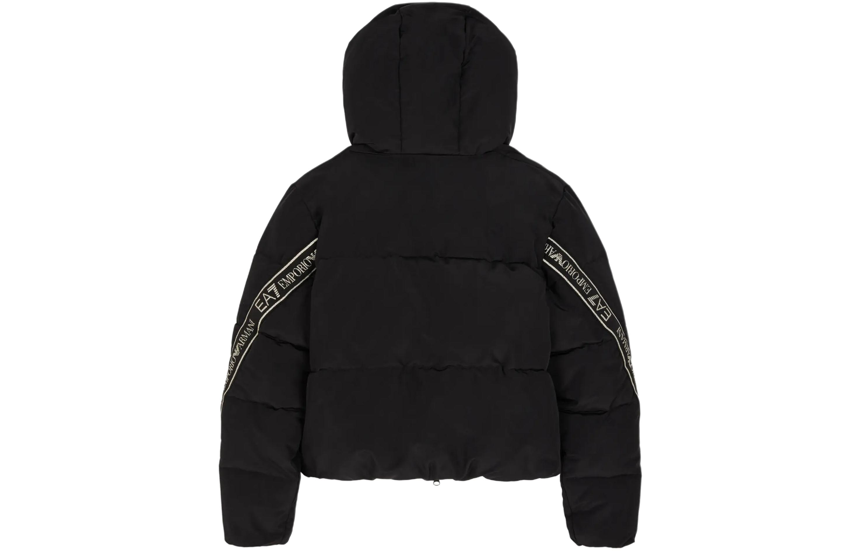 EMPORIO ARMANI Куртка пуховик EA7 SS24 женская черная, Black — фото 4