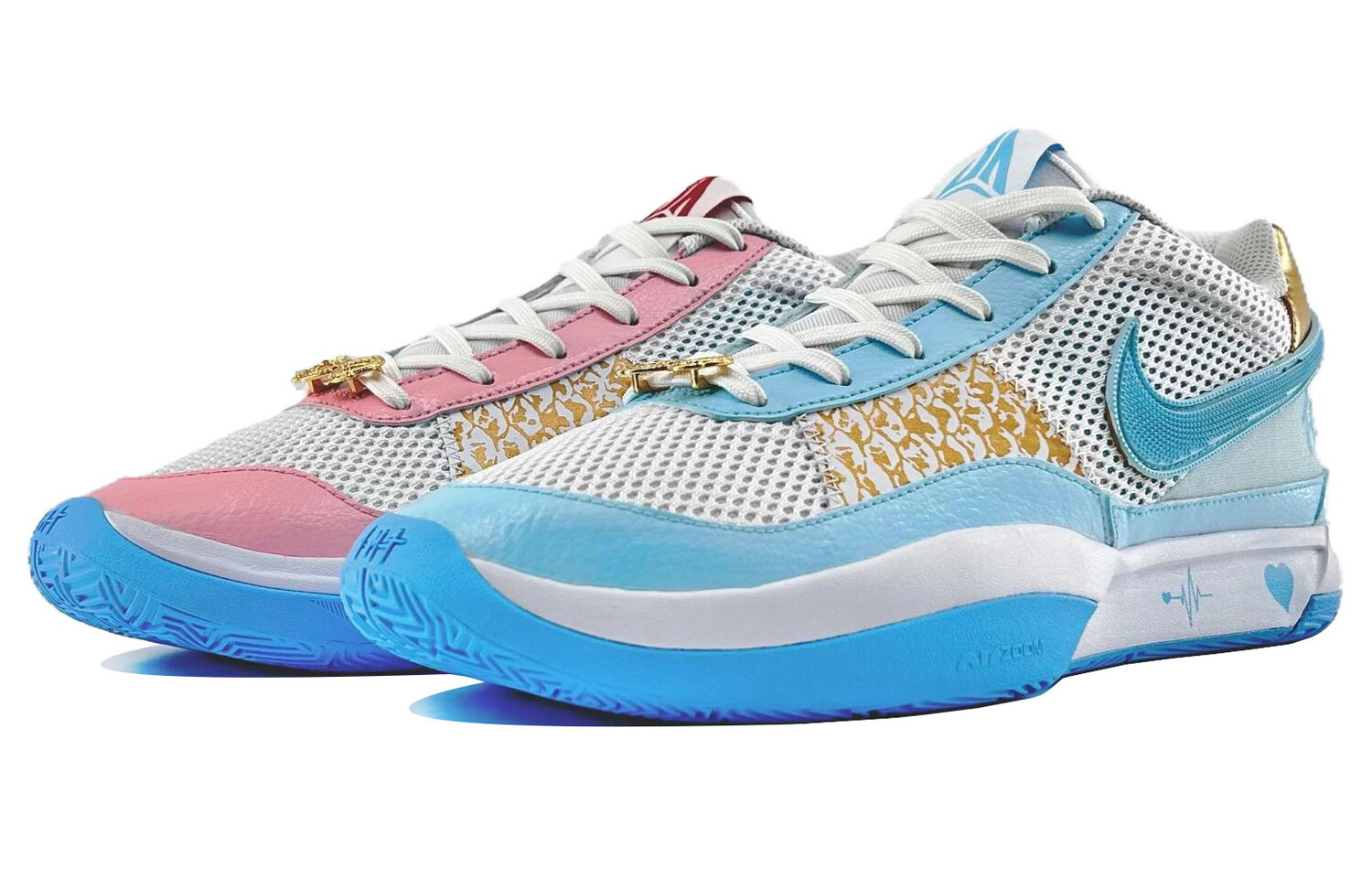 

Баскетбольные кроссовки Ja 1 Basketball Shoes Unisex Low-top Blue-pink Nike