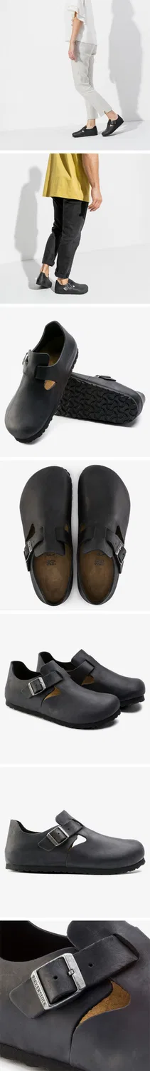 Мужские лоферы London из промасленной кожи, чёрные, от Birkenstock — фото 3