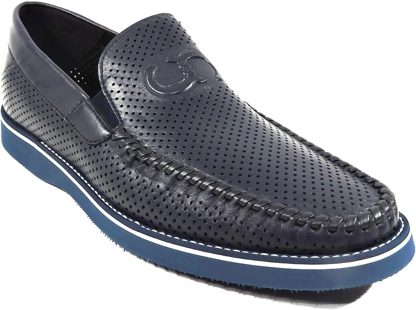 Лоферы из натуральной кожи Casadei CESARE, синие