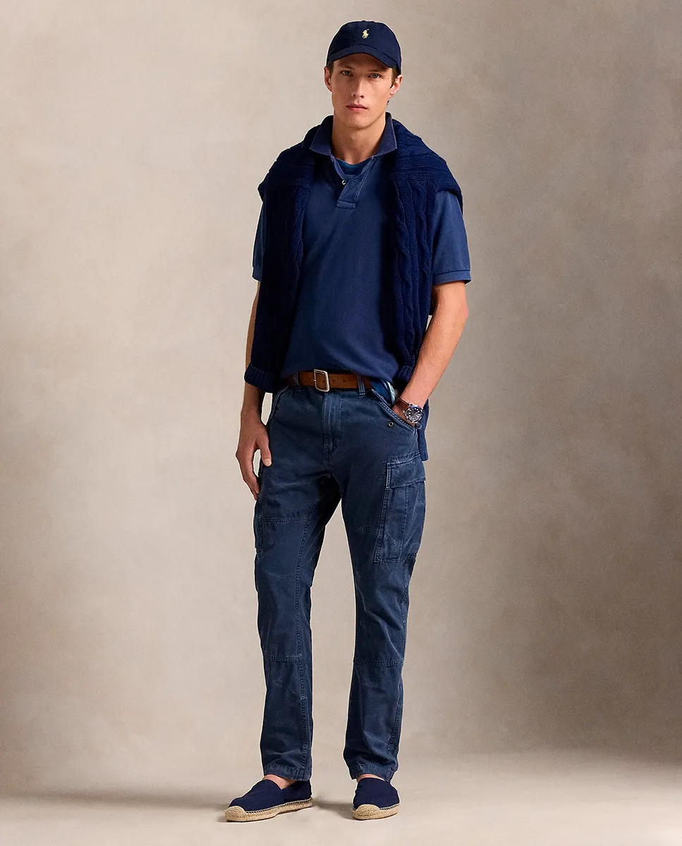 

Мужские облегающие брюки-карго из хлопка Polo Ralph Lauren, синий