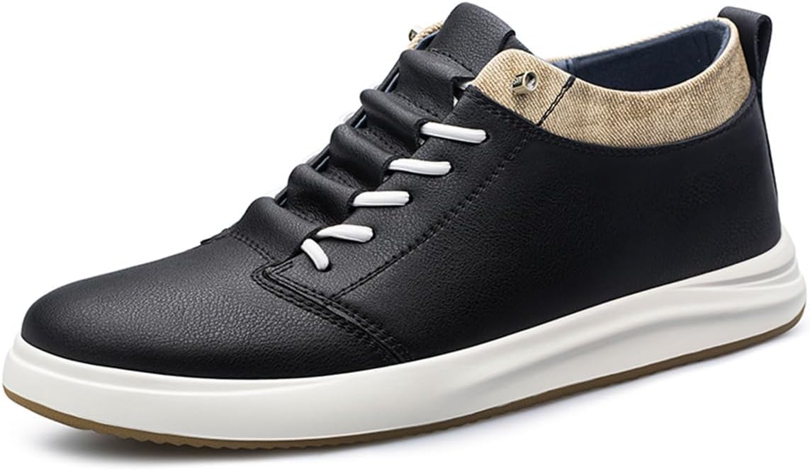 

Мужские кроссовки UKUBOXBAG с подъемом, повседневные офисные деловые, на шнуровке, модные ботинки с невидимым увеличением роста, черный